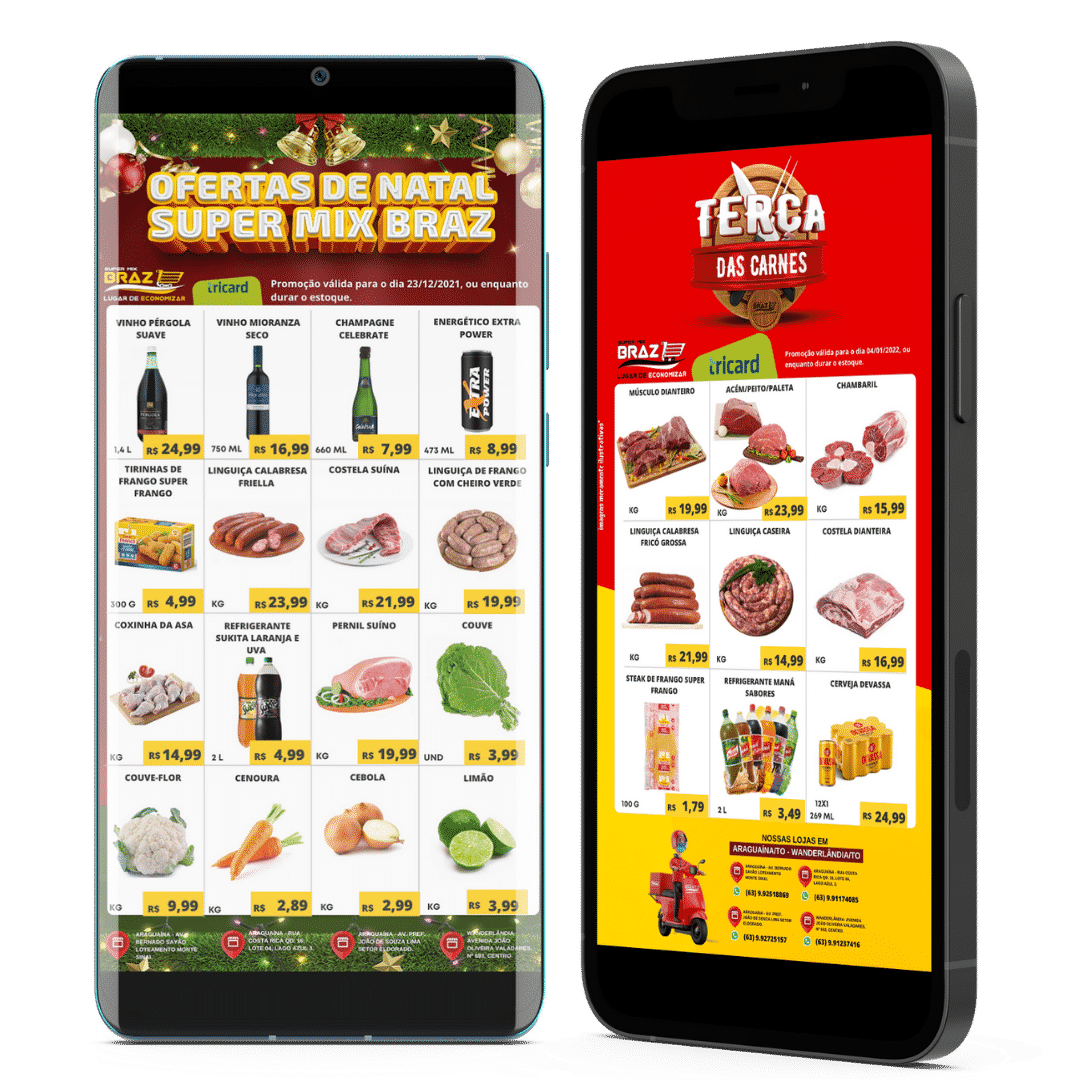 Exemplos de Encartes Digitais para Supermercados - Ofertas e Promoções Semanais